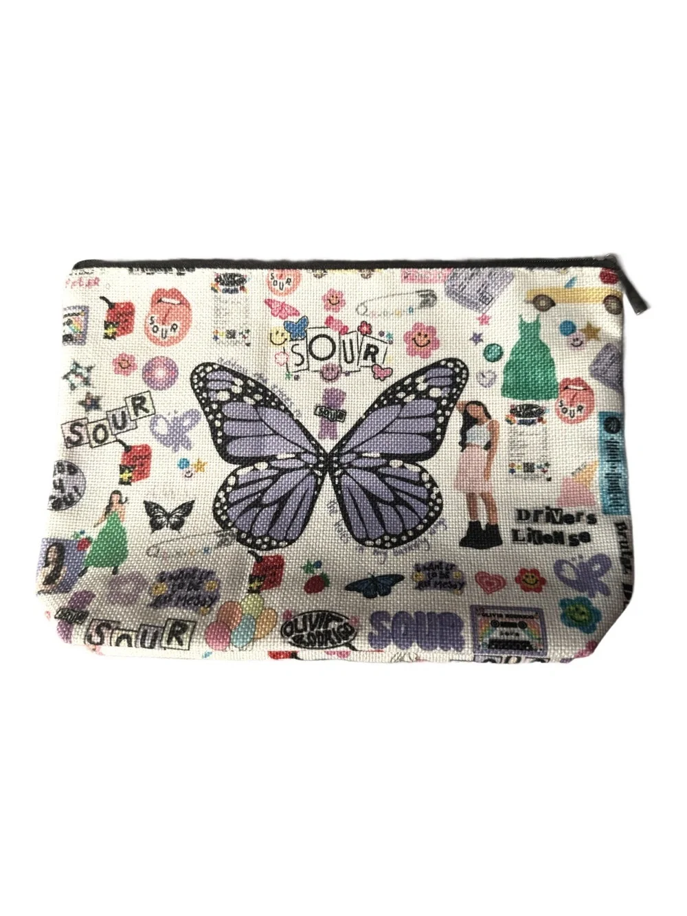 Olivia Rodrigo SOUR Butterfly Cosmetic Bag Pencil Pouch